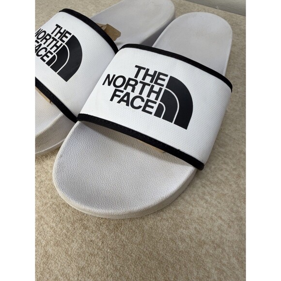 The North Face Womens Base Camp Slide III Slides Sandals White Black Logo 8 - Picture 6 of 13